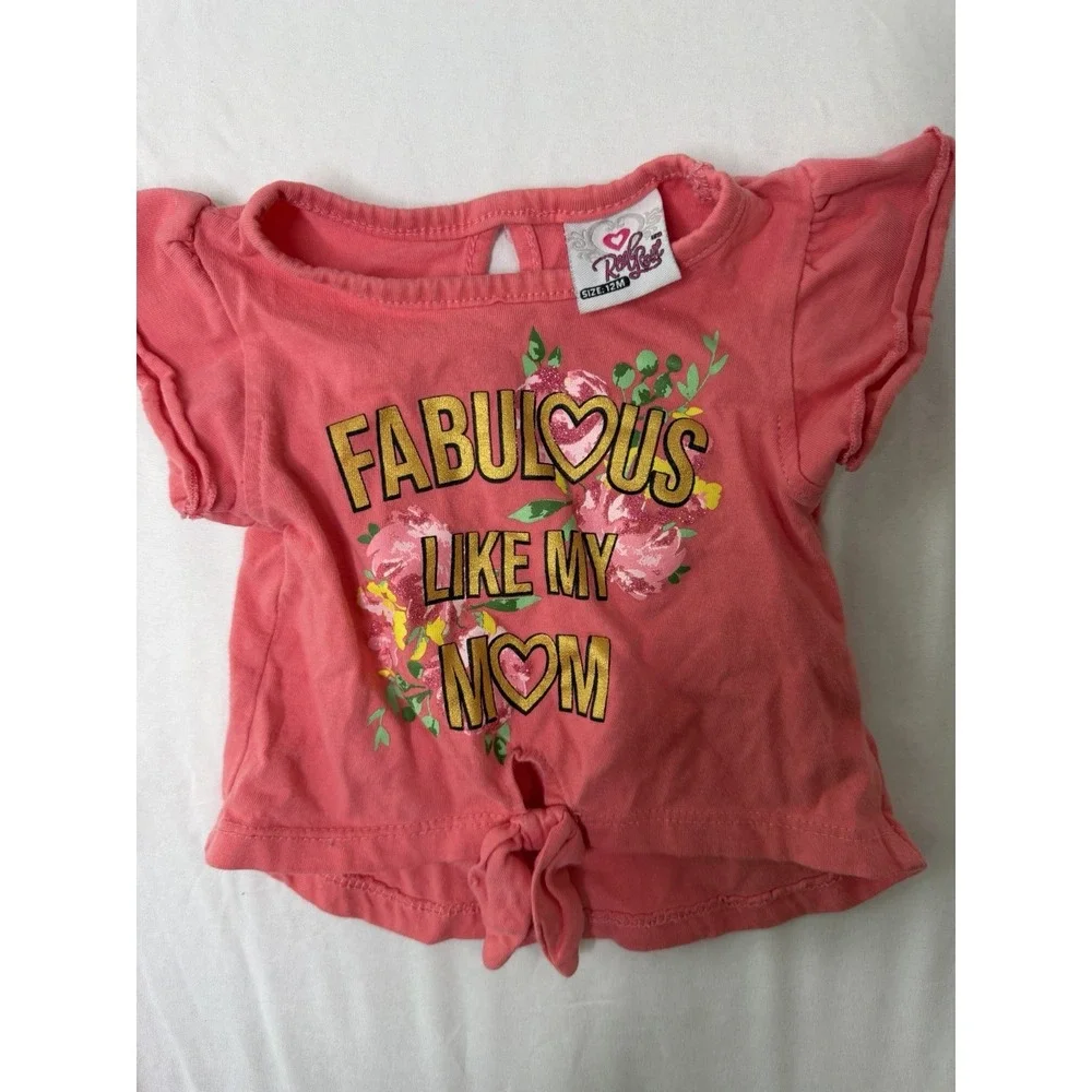 Lot of 7 Baby Girl Outfits 12M Gap Cat & Jack Rompers Dresses Bundle